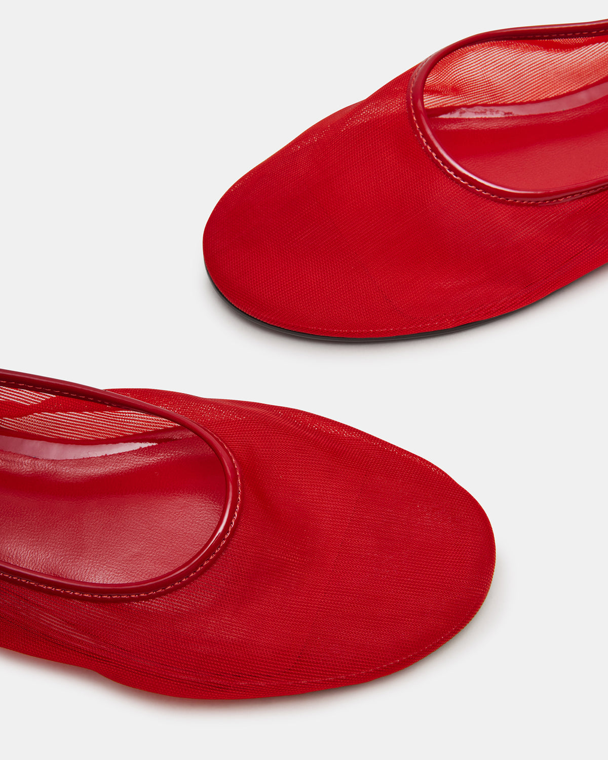 MEADOW Red Mesh Women's Ballet Flats