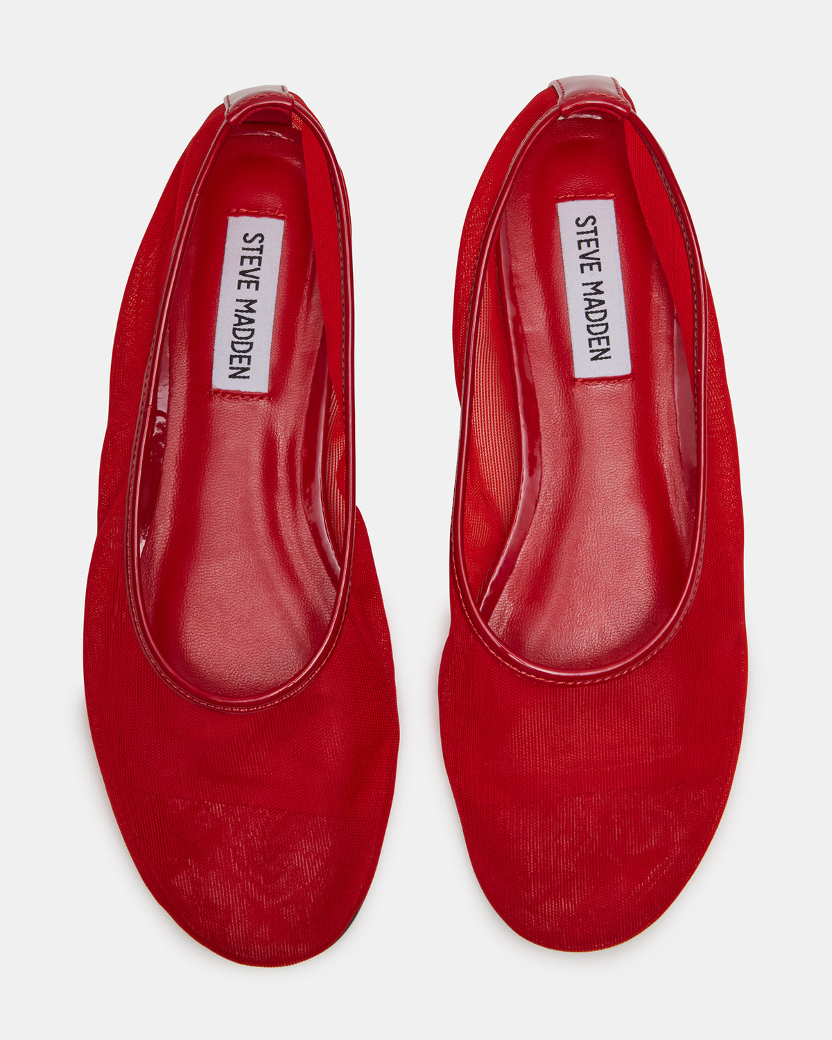 MEADOW Red Mesh Women's Ballet Flats