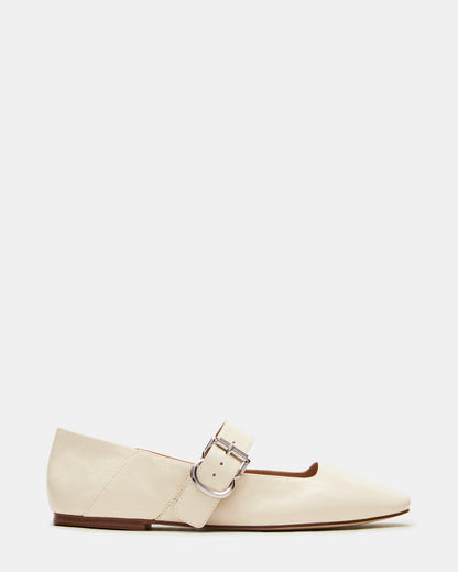 JENNI Bone Leather Women's Square-Toe Mary Jane Ballet Flat