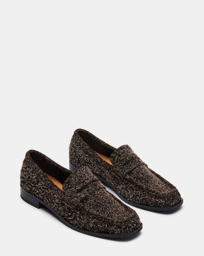 PARLOUR Brown Suede Square Toe Loafer | Women's Loafers