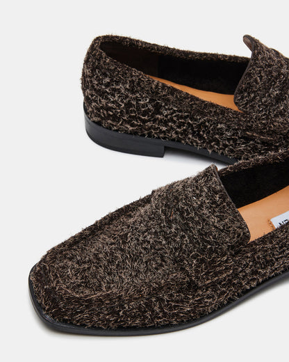 PARLOUR Brown Suede Square Toe Loafer | Women's Loafers