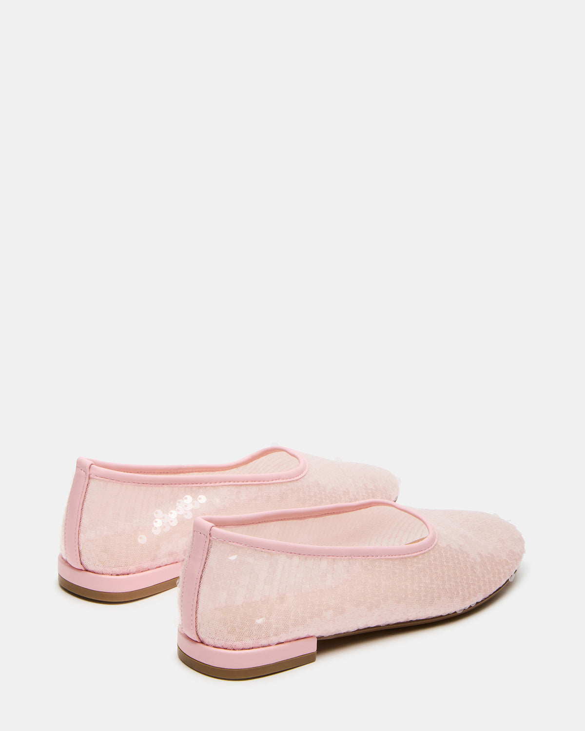 GARCELLE Pink Sequin Women's Ballet Flats
