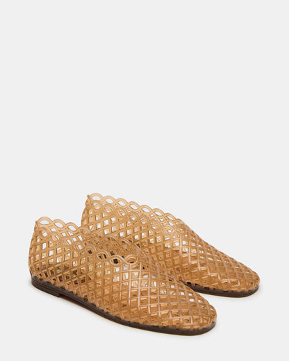 GROVE Tan Square-Toe Jelly Women's Flat