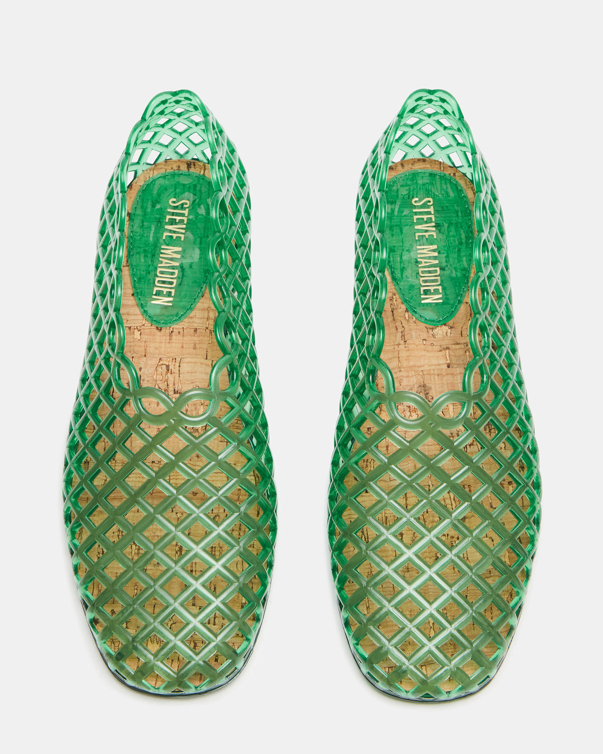 GROVE Green Square-Toe Jelly Women's Flat