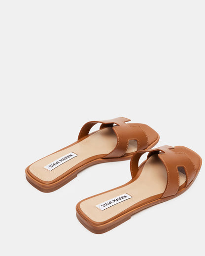 HADYN Cognac Leather Sandal | Women's Designer Sandals