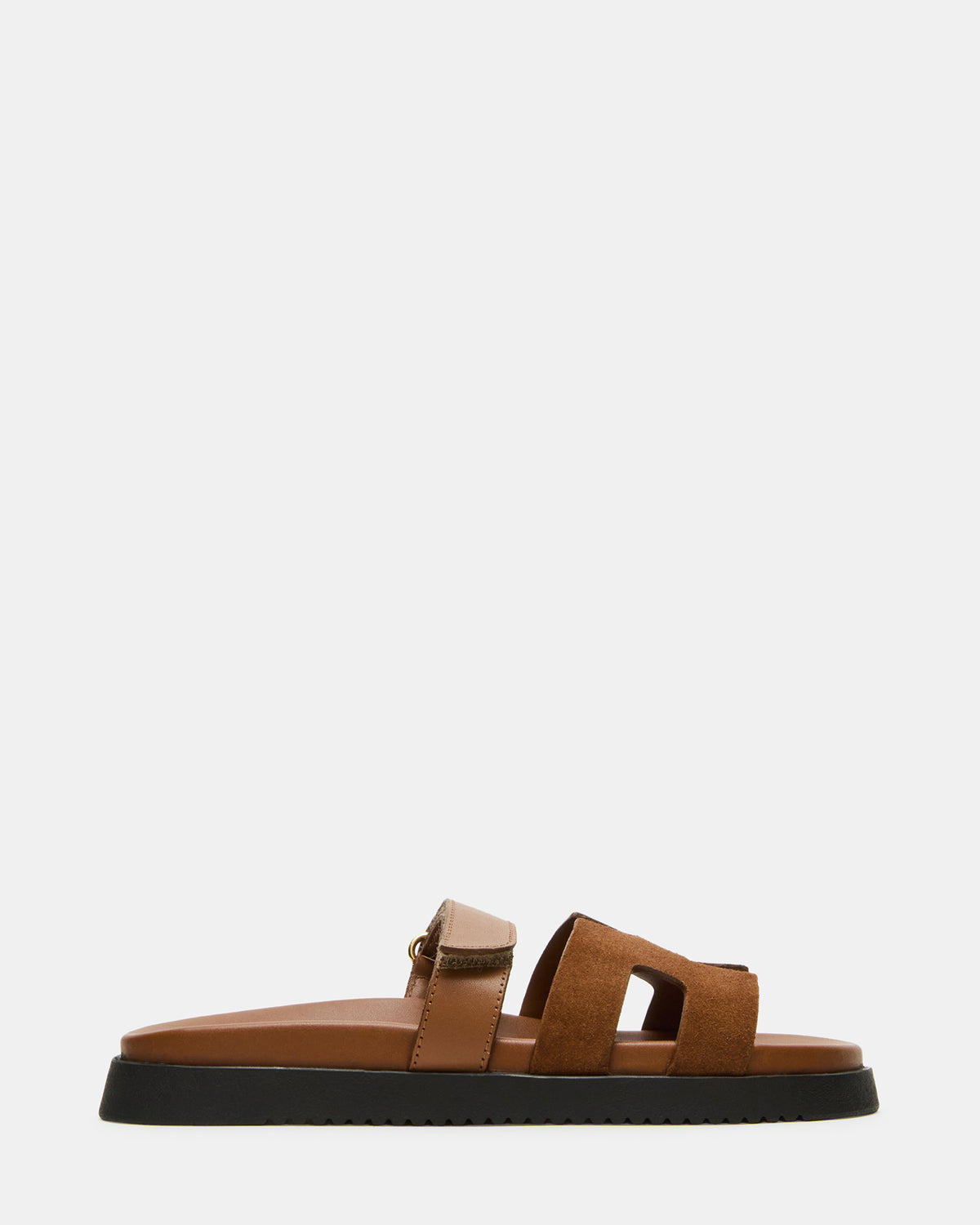 MAYVEN Camel Suede Flatform Slide Women's Sandal
