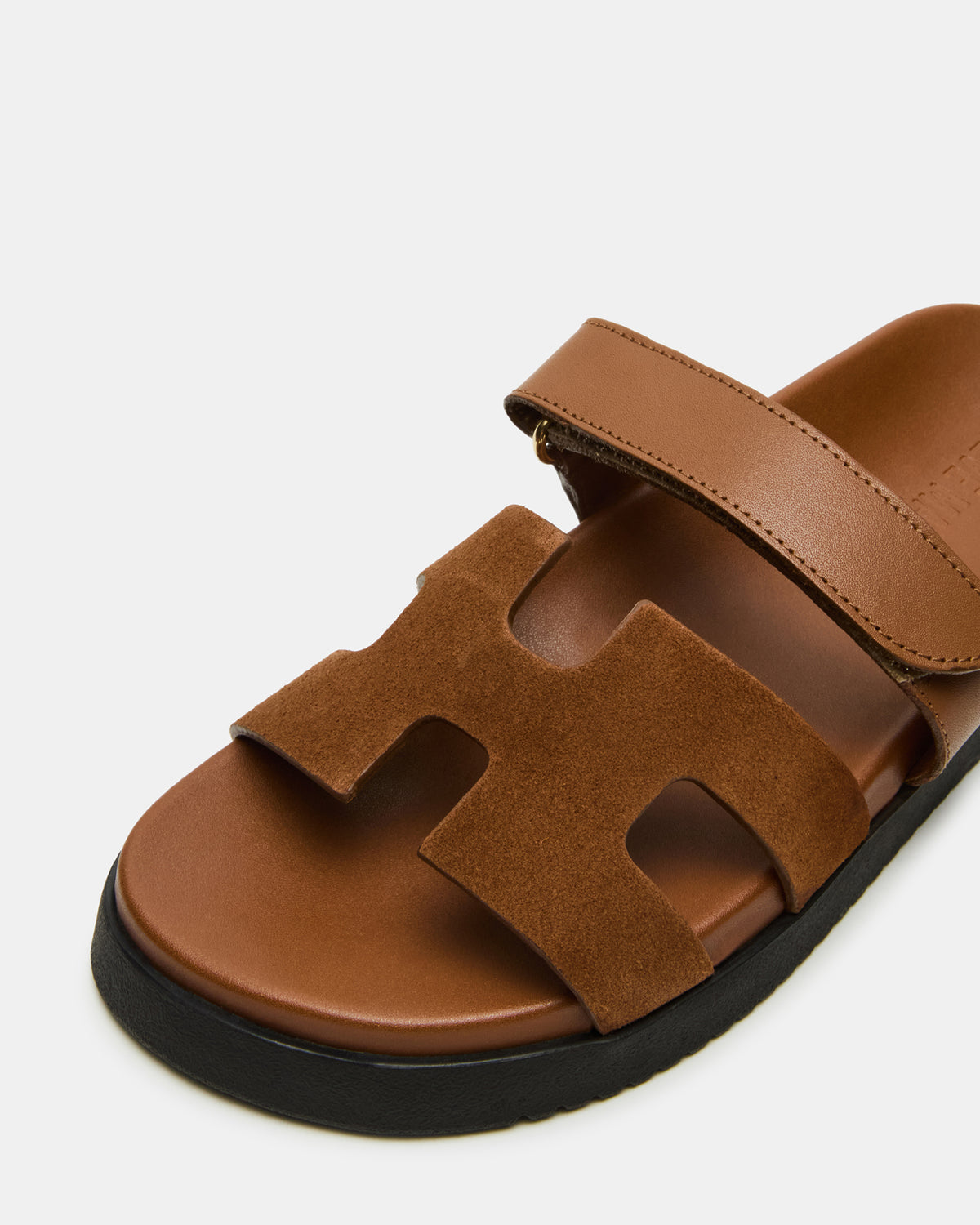 MAYVEN Camel Suede Flatform Slide Women's Sandal