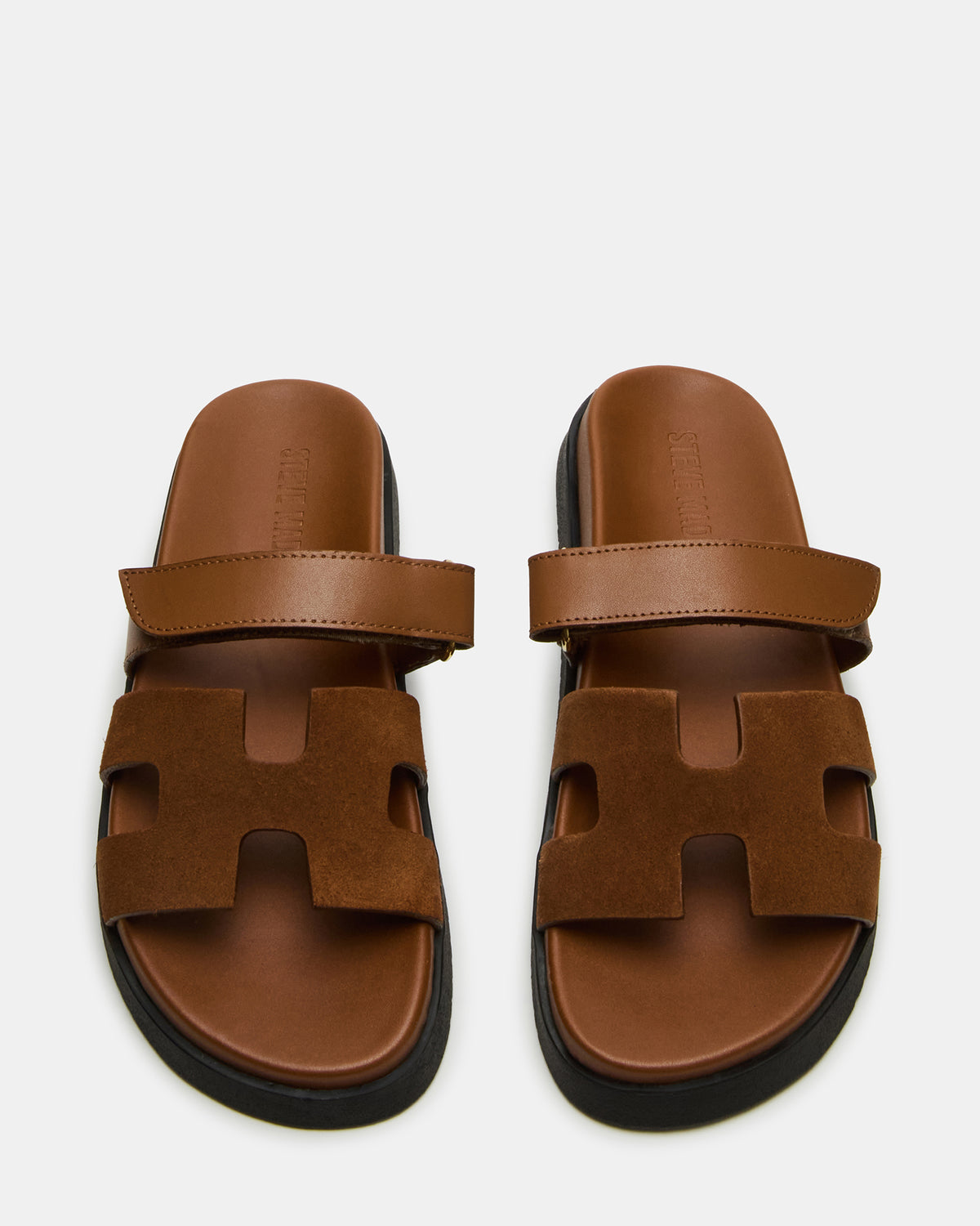 MAYVEN Camel Suede Flatform Slide Women's Sandal