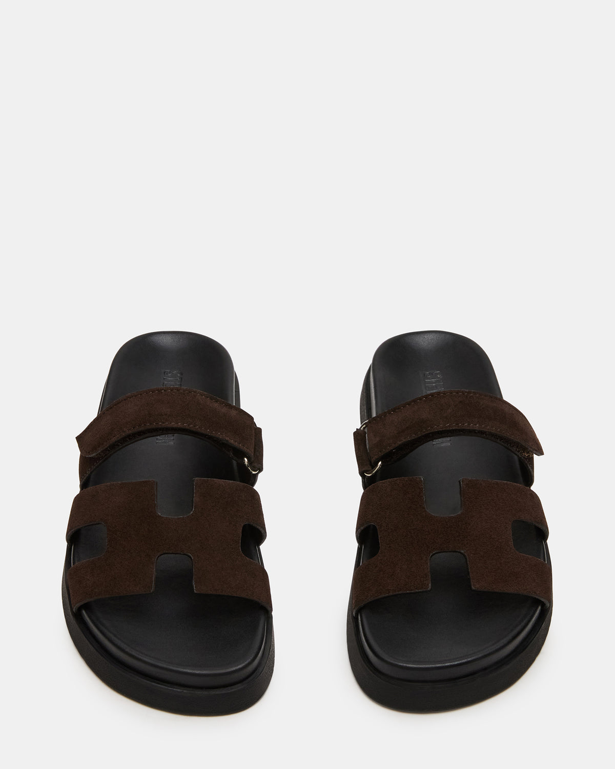 MAYVEN Chocolate Brown Suede Flatform Slide Women's Sandal