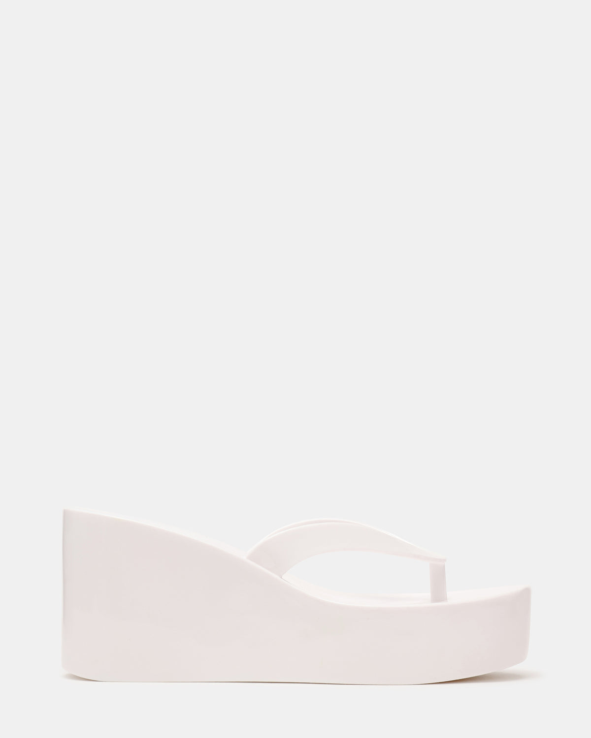 JELLA White Thong Wedge Women's Platform Sandal