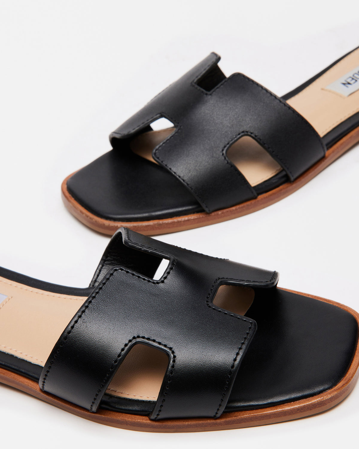 HADYN Black Leather Sandal | Women's Designer Sandals