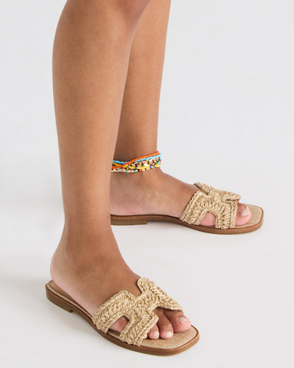 HADYN Crochet Raffia Women's Designer Sandal