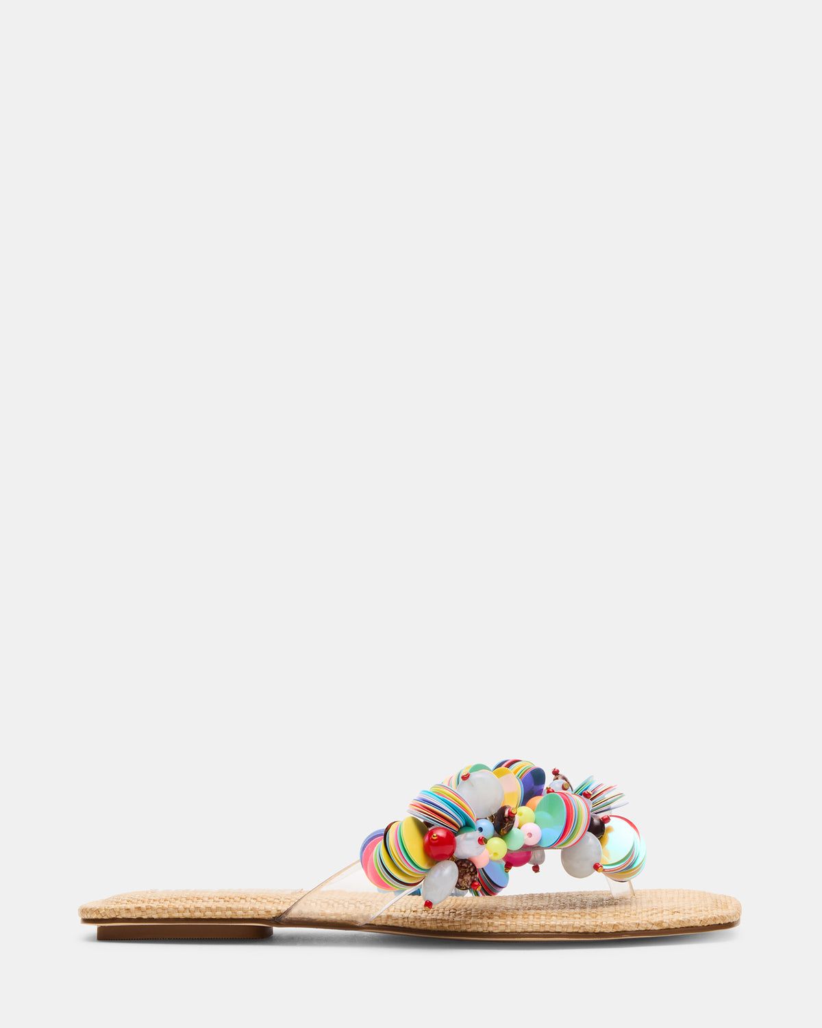 TRELLA Multi Beads Square-Toe Thong Women's Sandal