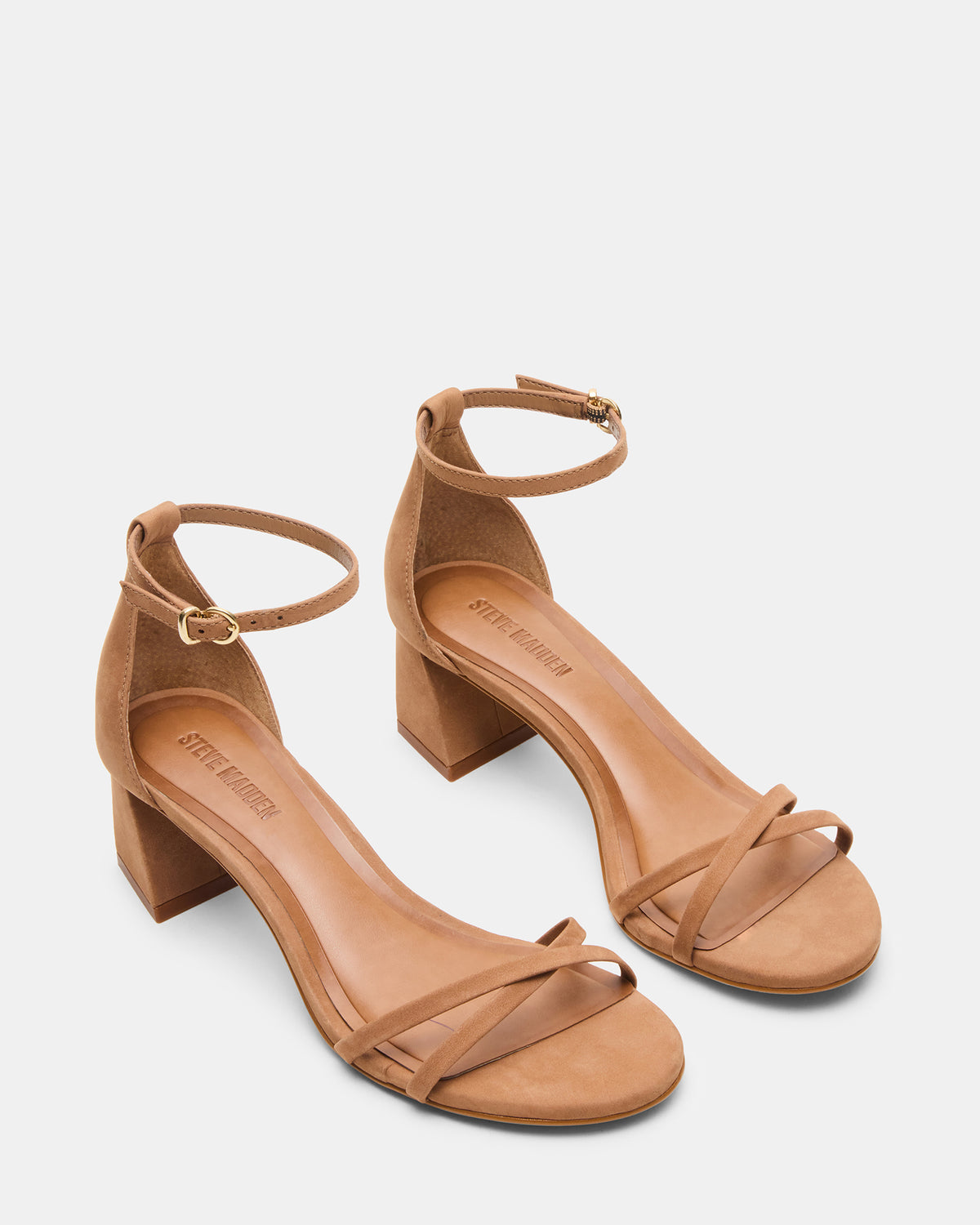 RAE Tan Nubuck Strappy Block Heel Women's Sandal