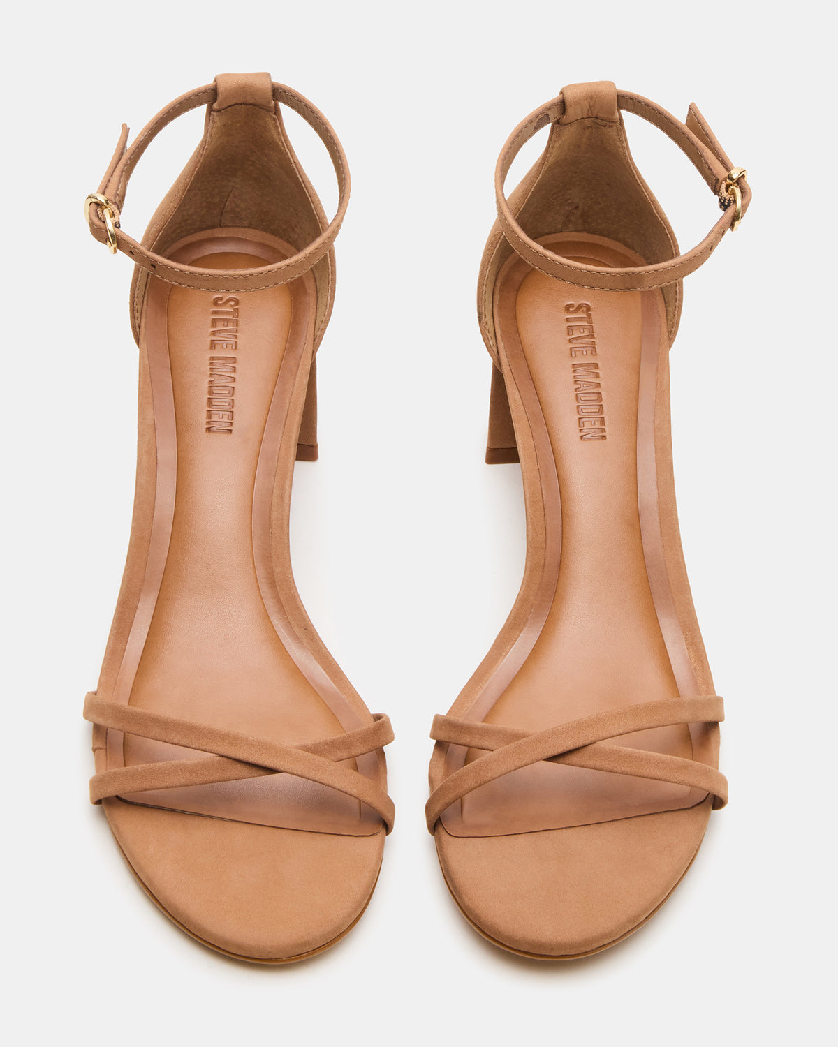 RAE Tan Nubuck Strappy Block Heel Women's Sandal