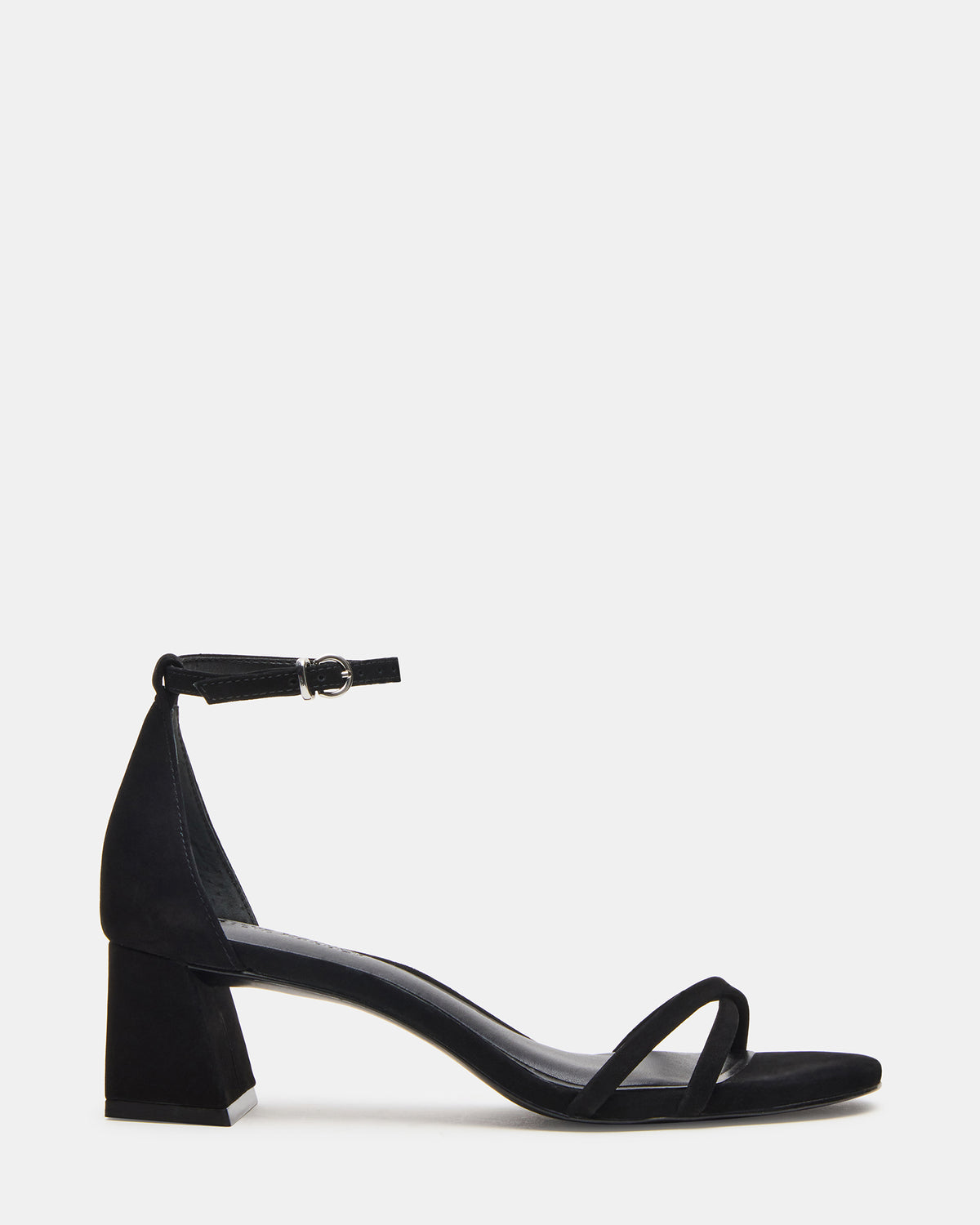 RAE Black Nubuck Strappy Block Heel Women's Sandal