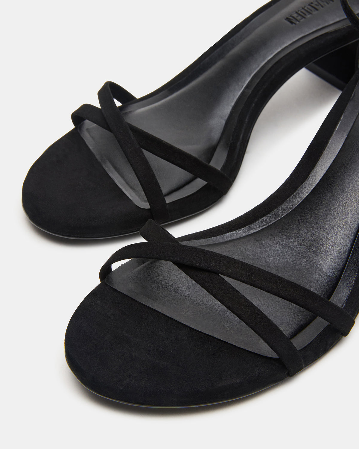 RAE Black Nubuck Strappy Block Heel Women's Sandal