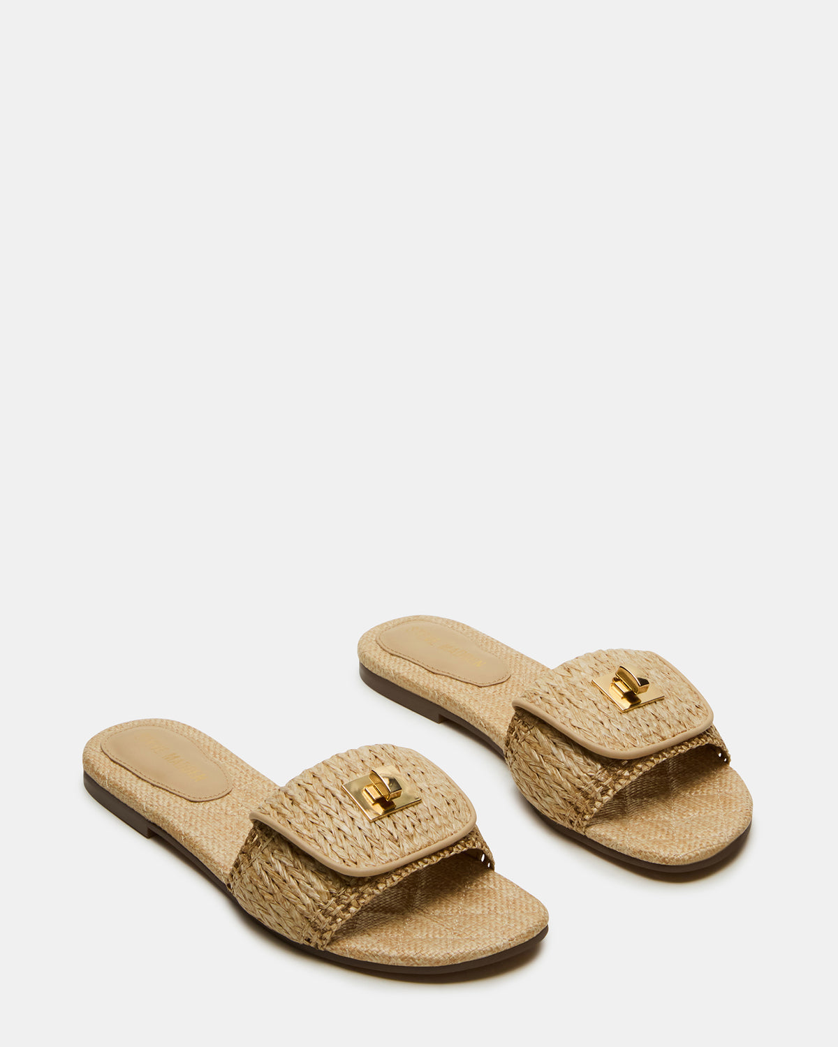 MORELAND Natural Raffia Slide Women's Sandal
