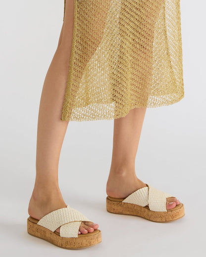 TULUM Raffia Multi Platform Flatform Women's Sandal