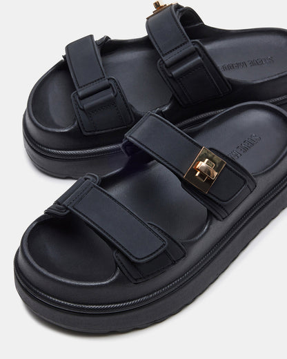 BIGSCHMONA JELLY Black Women's Platform Slide Sandal