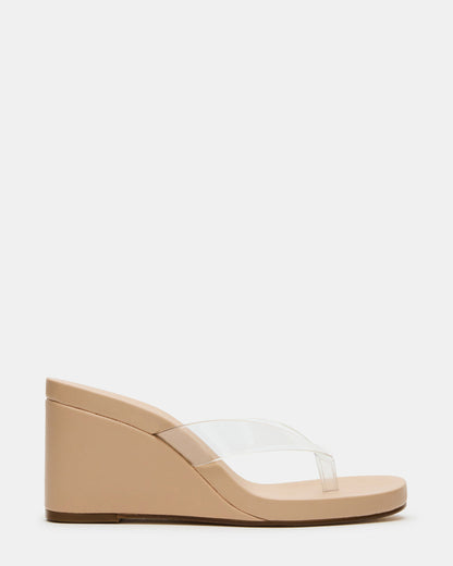 PLAYING Clear Thong Wedge Women's Sandal