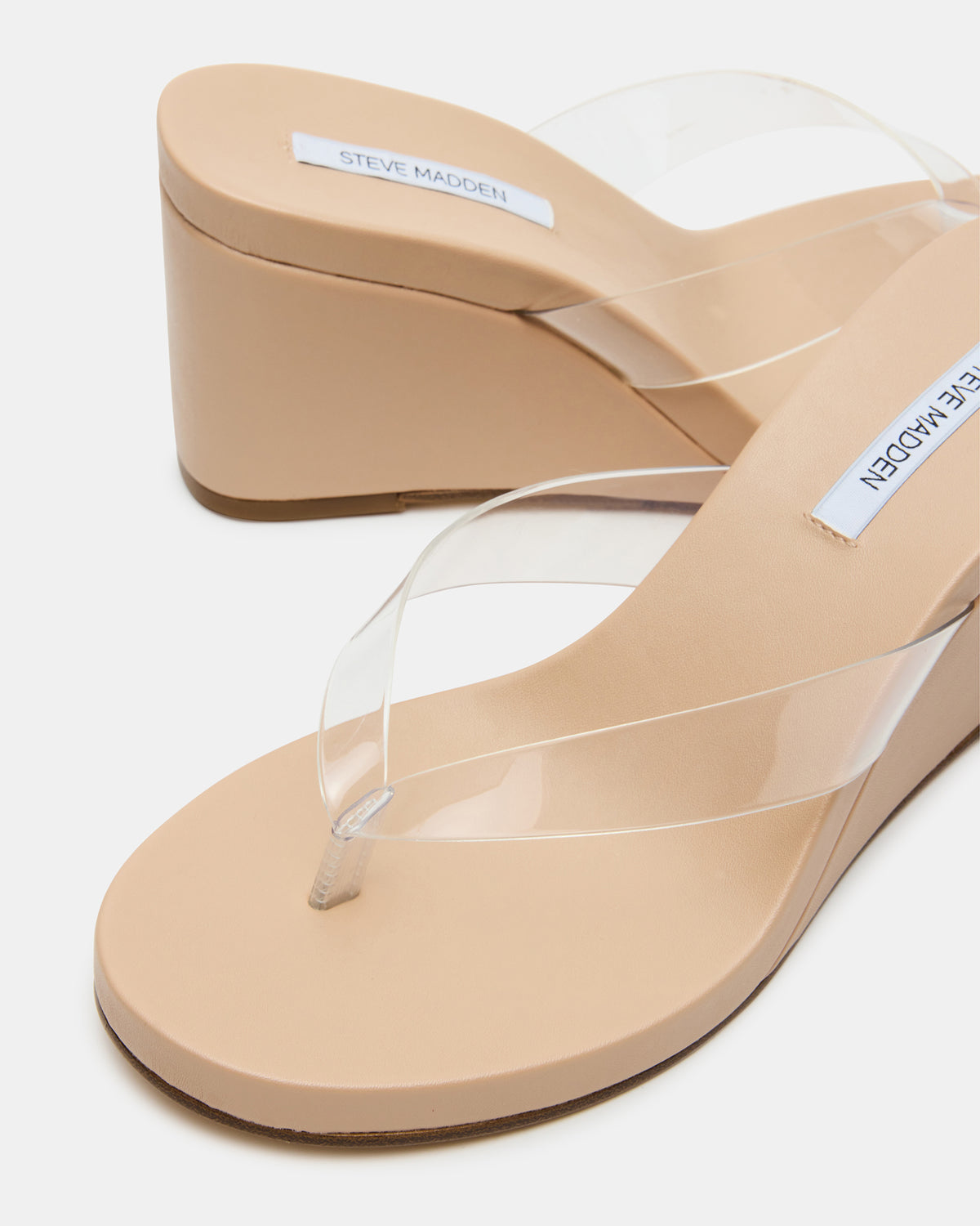 PLAYING Clear Thong Wedge Women's Sandal