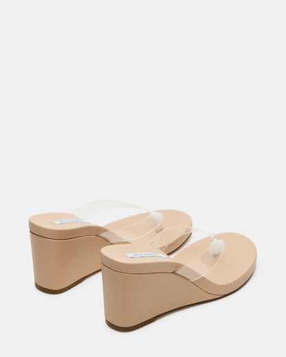 PLAYING Clear Thong Wedge Women's Sandal