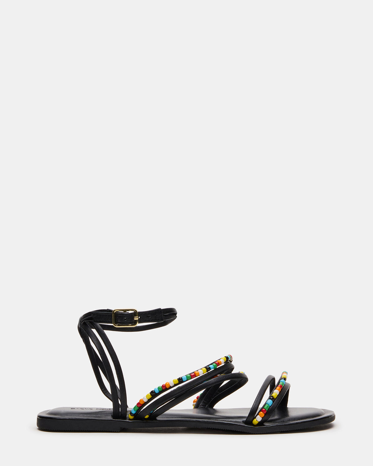 VIMA Black Multi Strappy Multi-Colored Women's Sandal