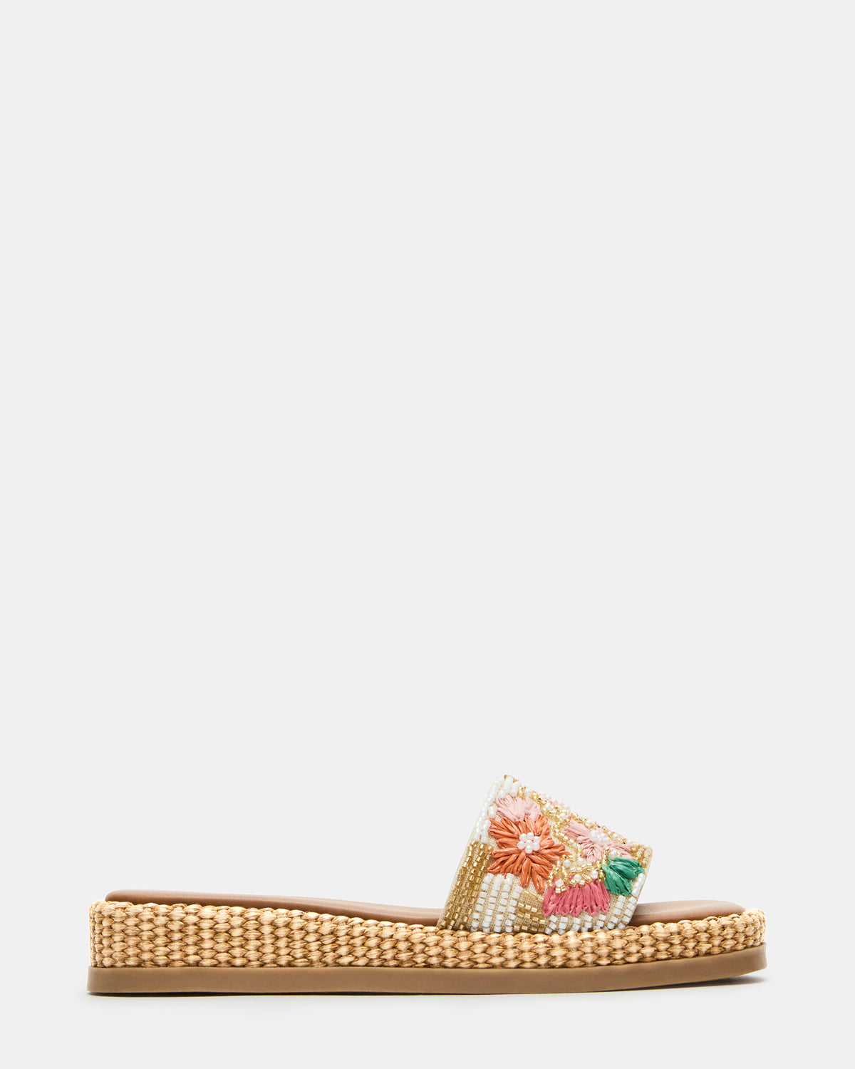 BOARDWALK Floral Multi Women's Raffia Slides