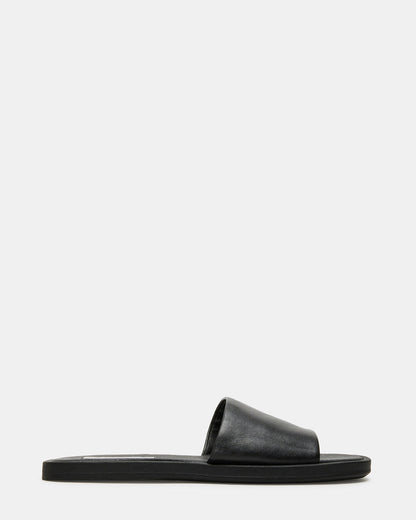 KAYA Black Leather Slide Sandal | Women's Sandals