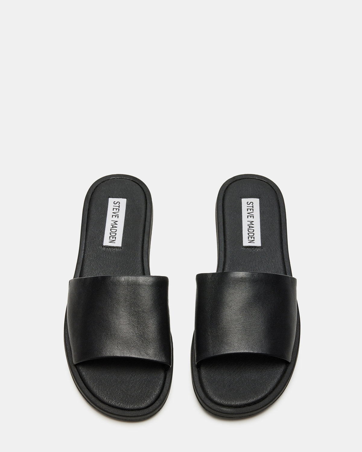 KAYA Black Leather Slide Sandal | Women's Sandals