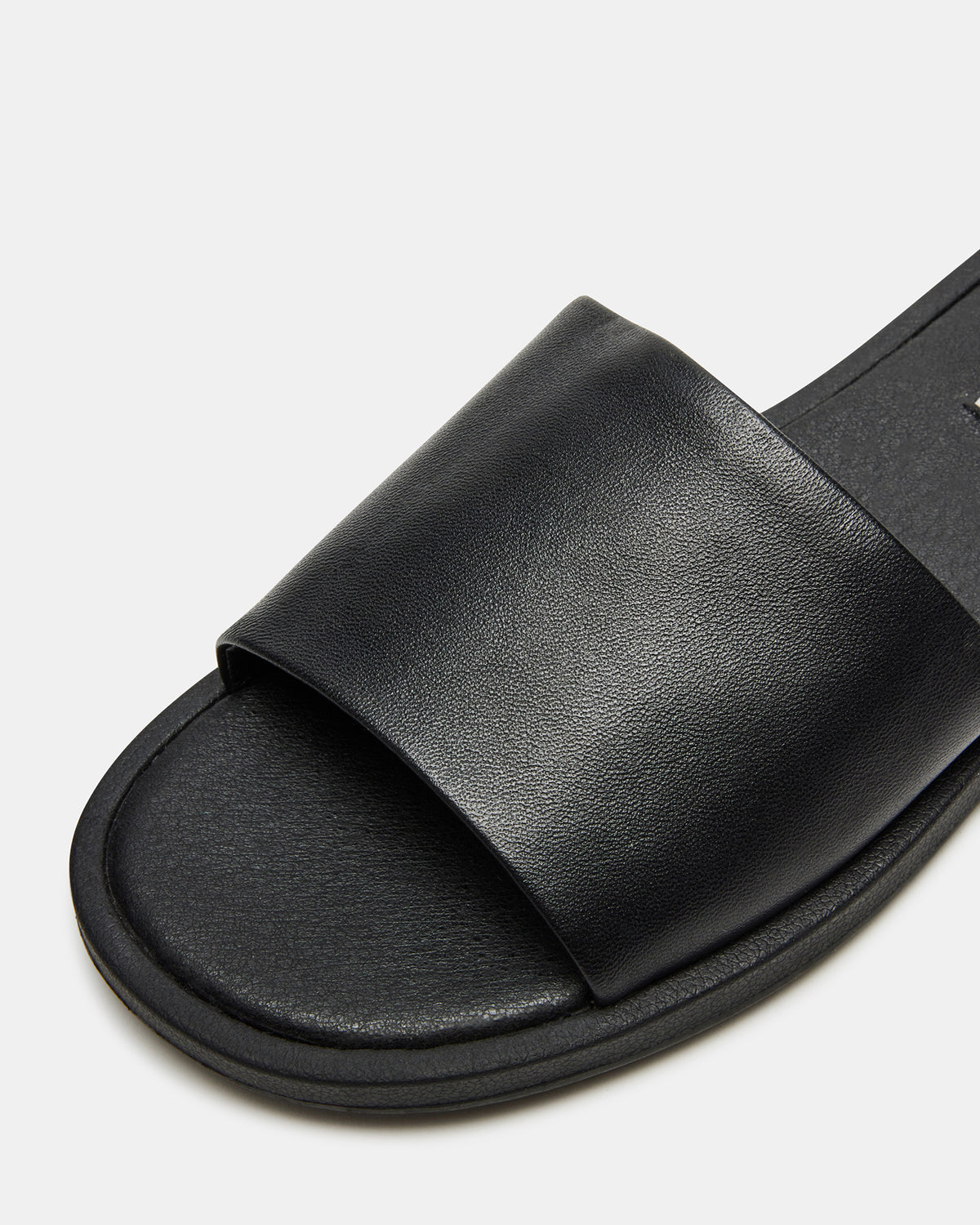 KAYA Black Leather Slide Sandal | Women's Sandals
