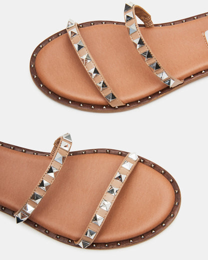 TRAVEL Tan Women's Studded Strappy Sandal