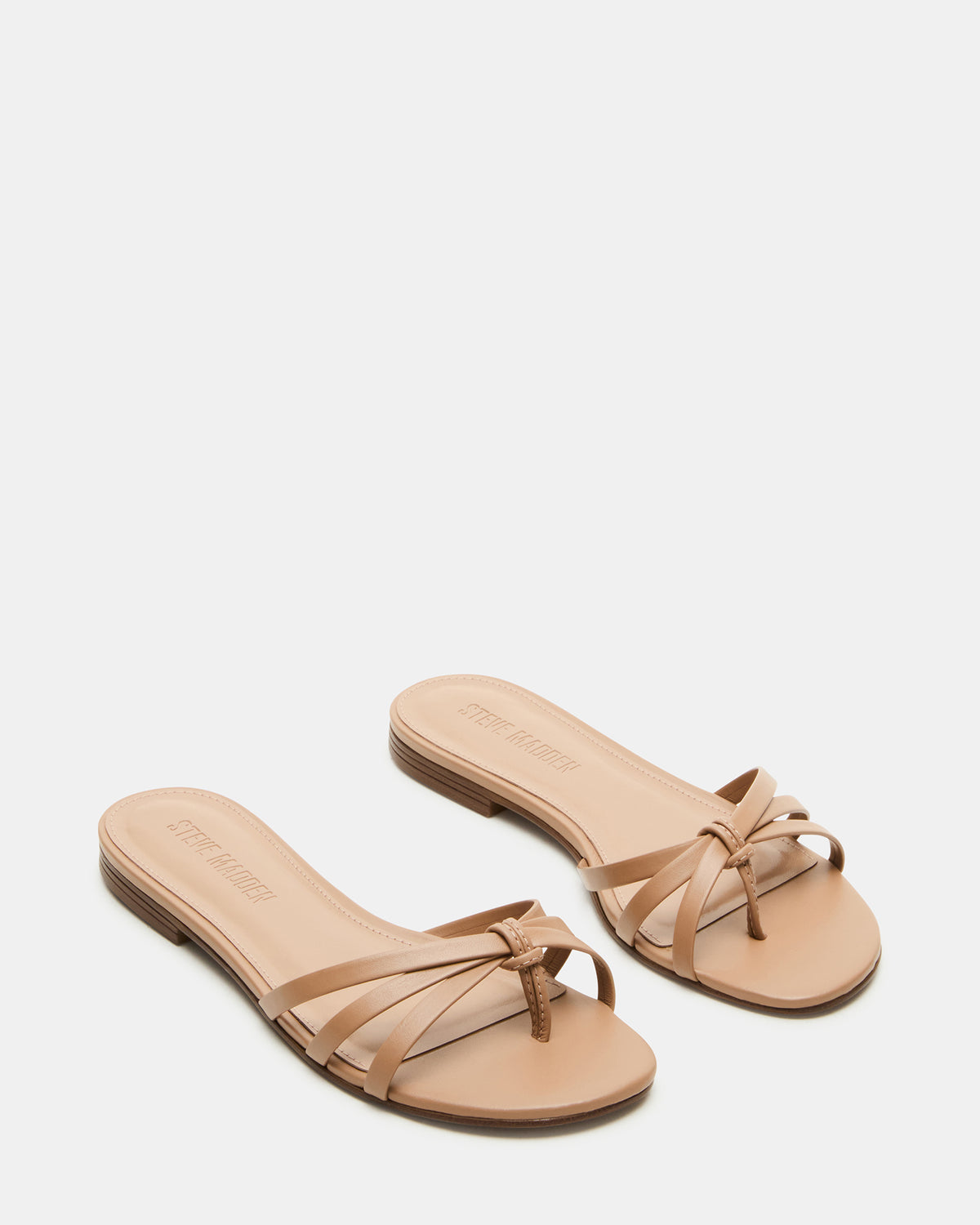 CALISSI Natural Leather Strappy Women's Slide Sandal