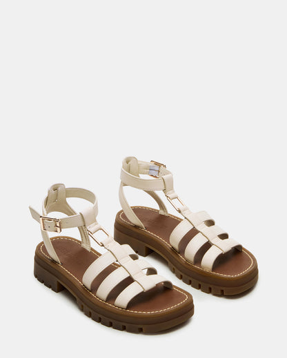 JARELLI Bone Leather Strappy Platform Women's Sandal
