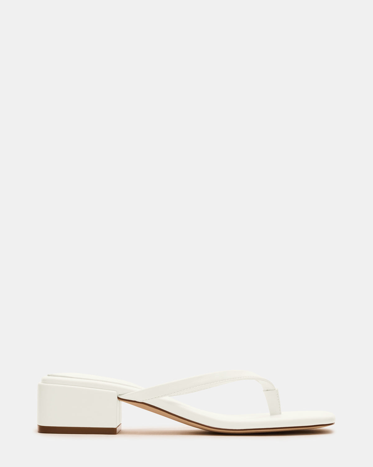 CARIBBEAN White Square-Toe Mule Thong Women's Sandal