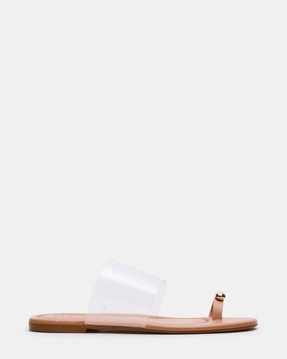 DECADENT Clear Rounded-Toe Slide Women's Sandal
