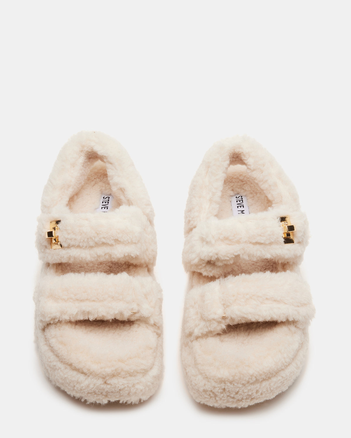 BIGMONA Fur Natural Women's Platform Sandal