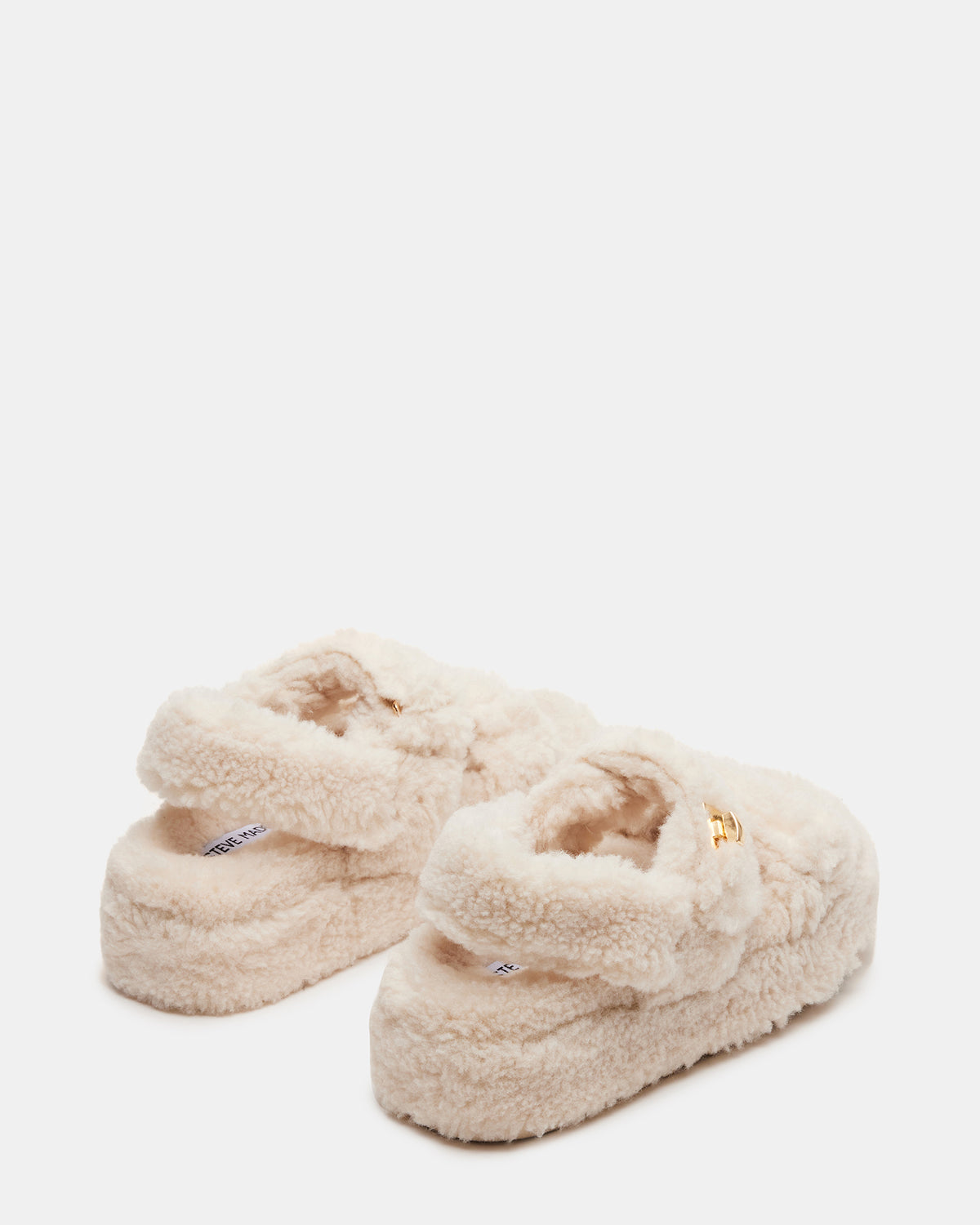 BIGMONA Fur Natural Women's Platform Sandal