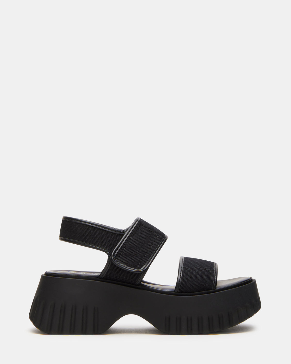 GROVER Black/Black Women's Square-Toe Platform Sandal