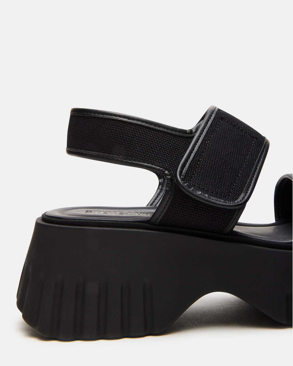 GROVER Black/Black Women's Square-Toe Platform Sandal
