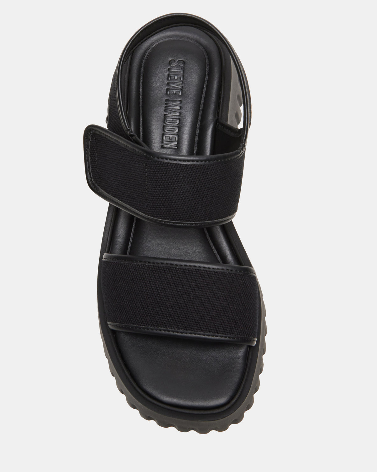 GROVER Black/Black Women's Square-Toe Platform Sandal