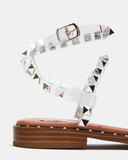 TRAVEL Clear Women's Studded Strappy Sandal
