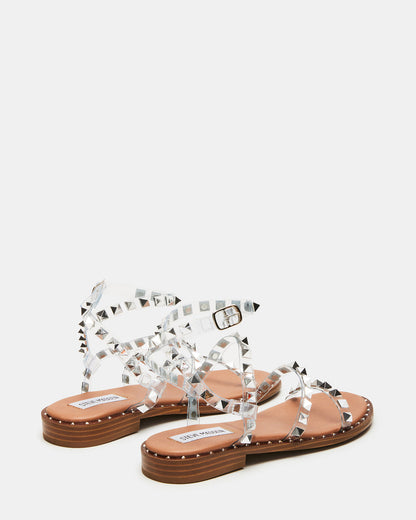 TRAVEL Clear Women's Studded Strappy Sandal