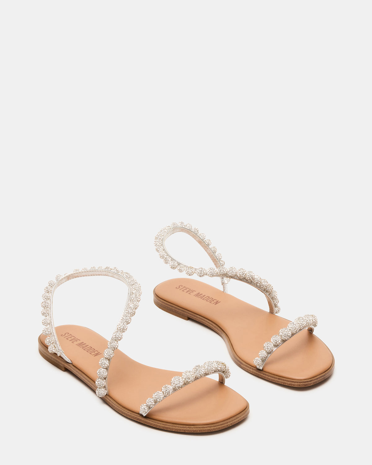 KINDRED Silver Multi Strappy Rhinestone Flat Women's Sandal