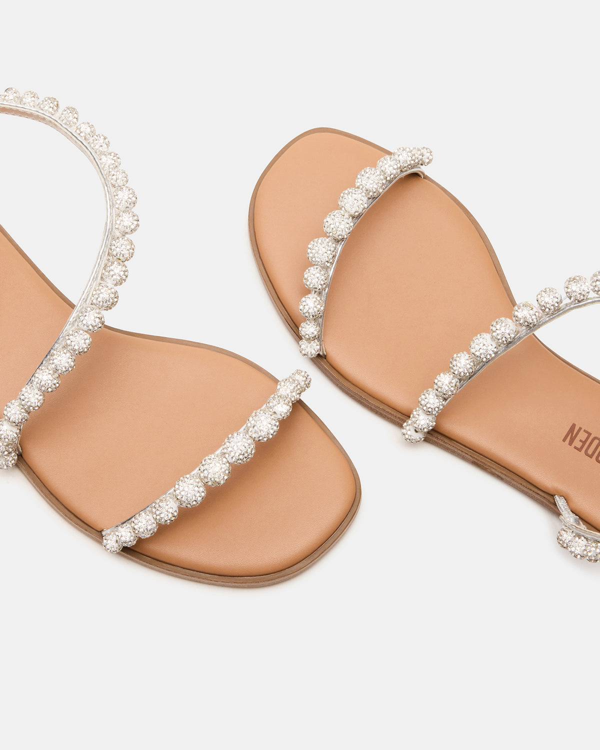 KINDRED Silver Multi Strappy Rhinestone Flat Women's Sandal