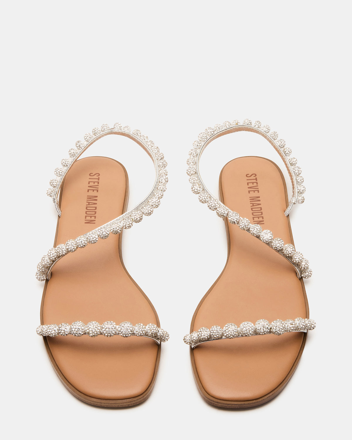 KINDRED Silver Multi Strappy Rhinestone Flat Women's Sandal