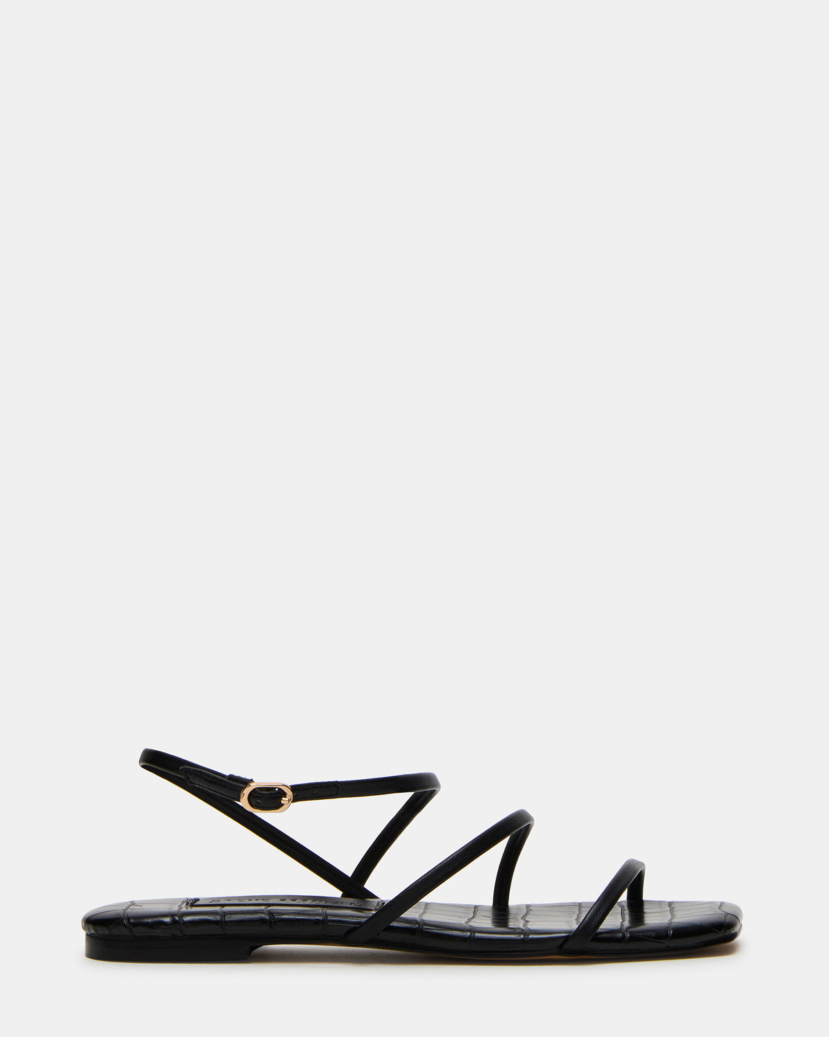 TANGO Black Square-Toe Strappy Women's Sandal