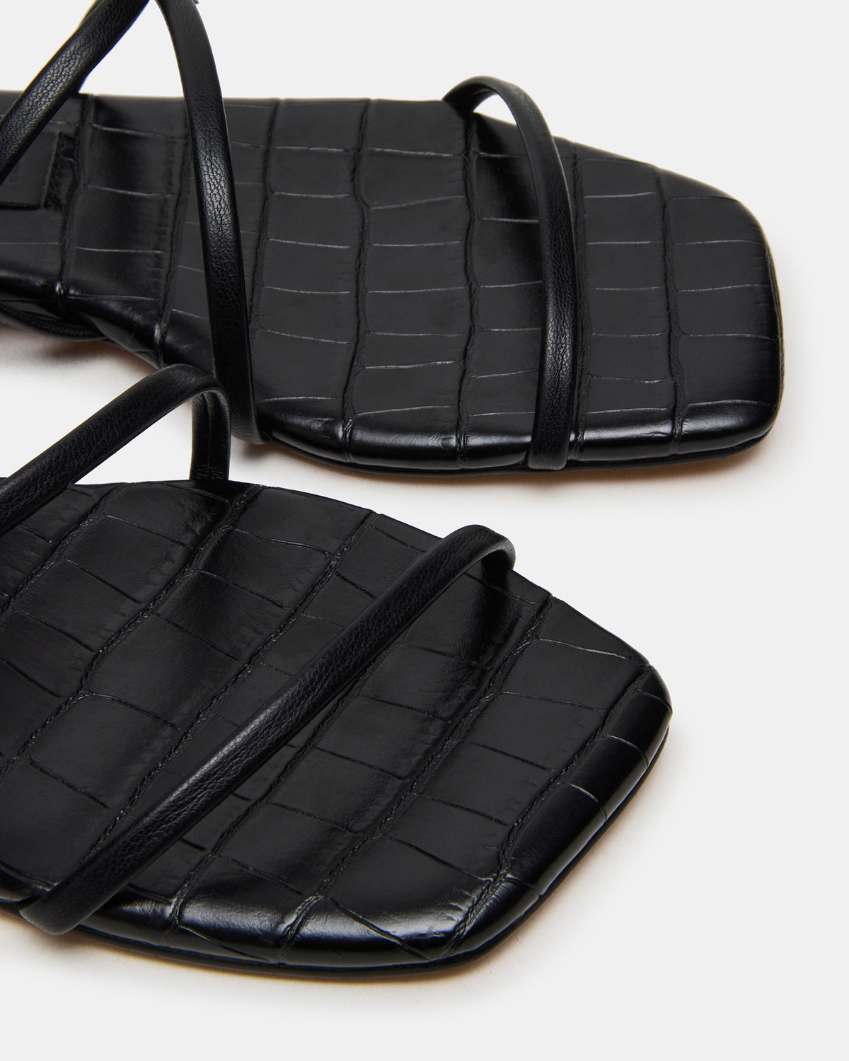TANGO Black Square-Toe Strappy Women's Sandal