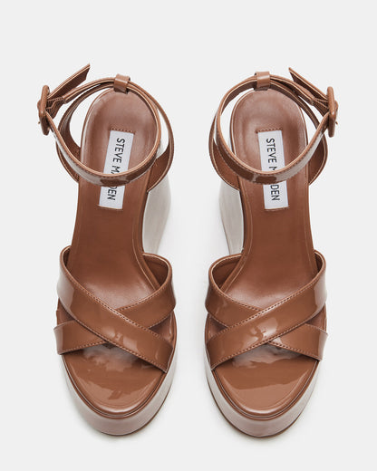 PINNACLE Camel Patent Women's Platform Wedge Sandal